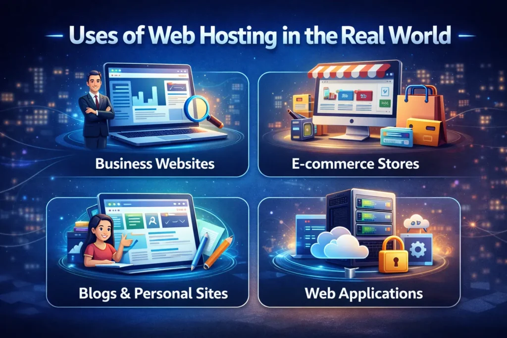 Uses of web hosting